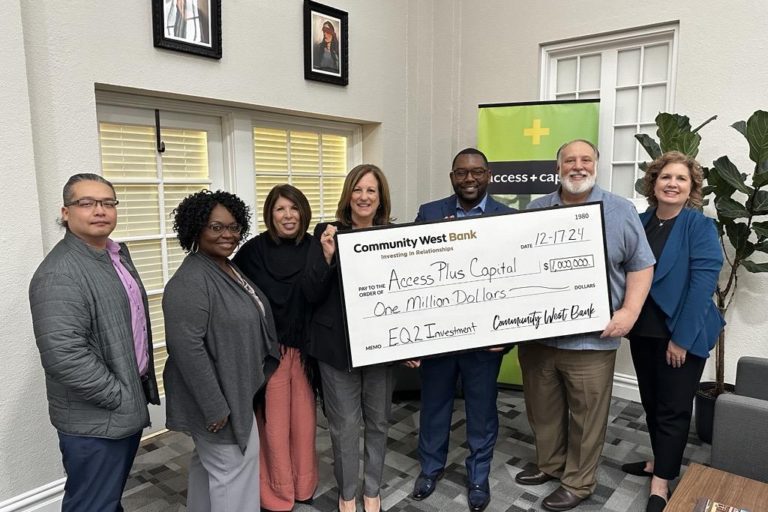 Access Plus Capital and Community Westbank Investment Check